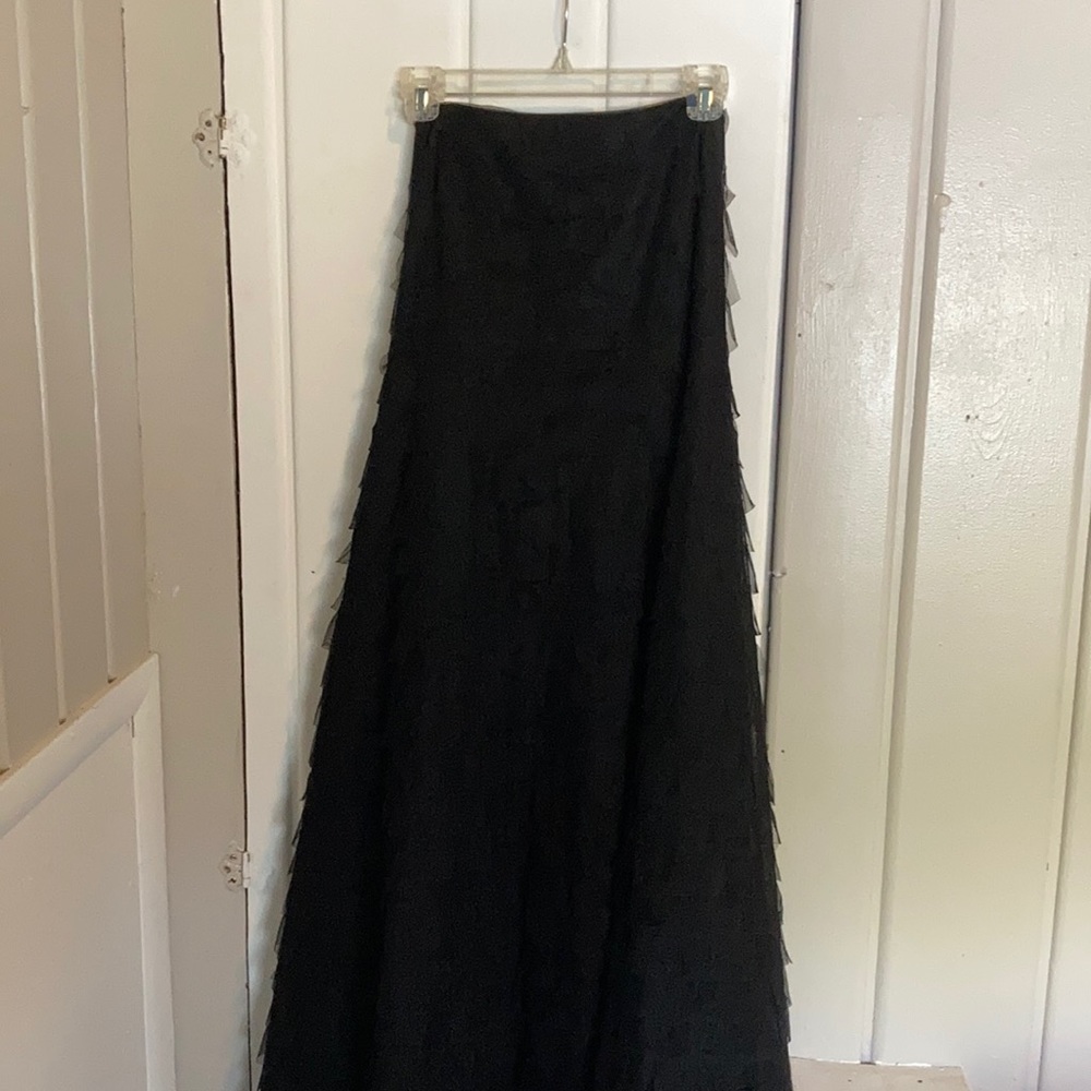 Black, tulle formal dress, BCBG